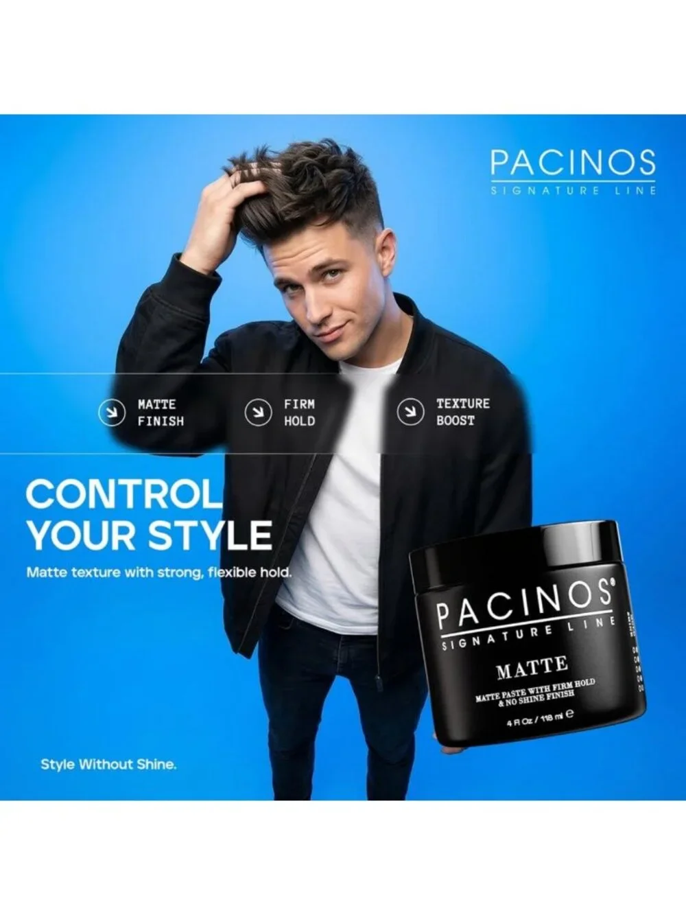 Matte Hair Paste for Firm Hold & No Shine - Sculpting Wax for All Hair Types, 4